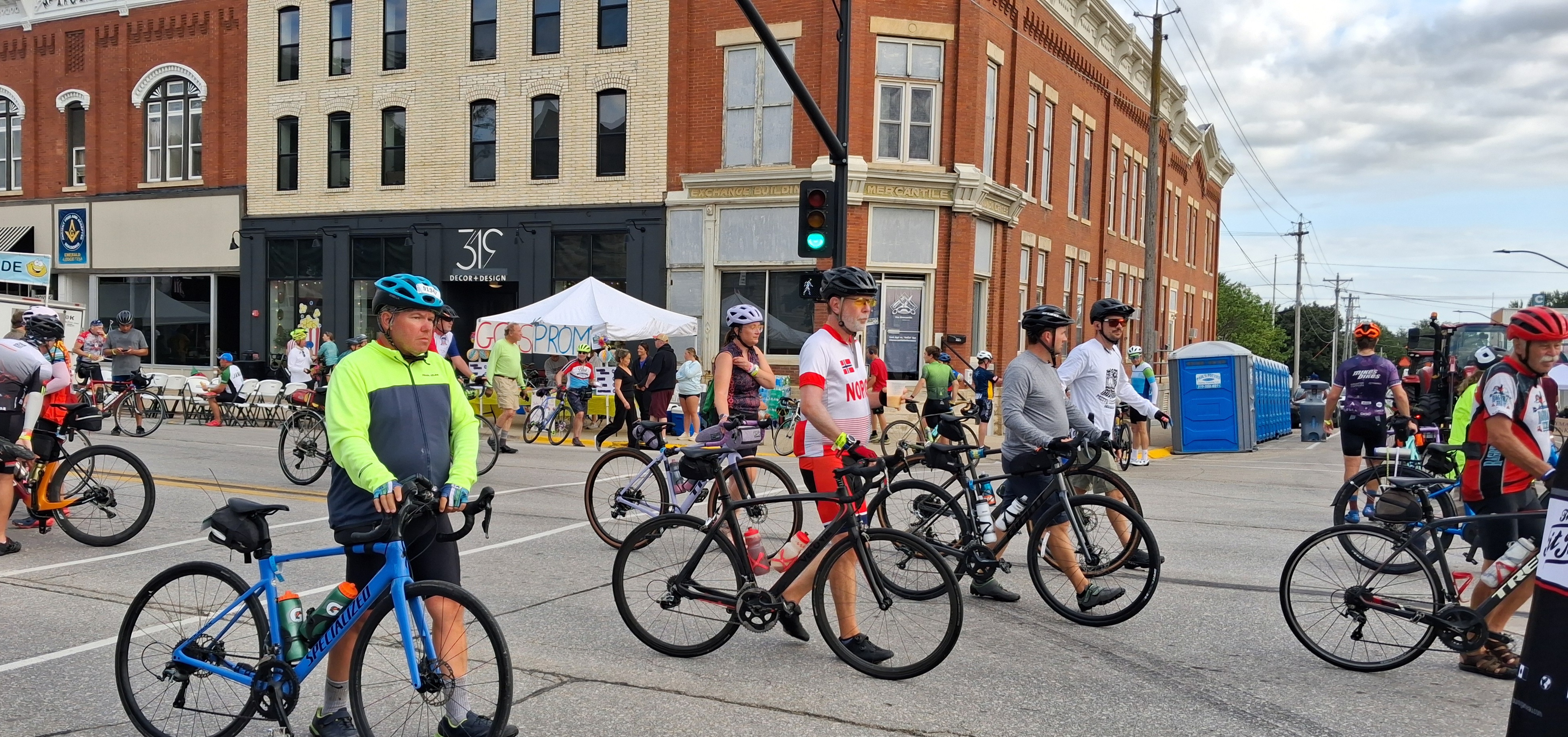 Bicyclists from across the state, country and world passed through Grundy Center on July 23. Photos by Kirbee Bridges