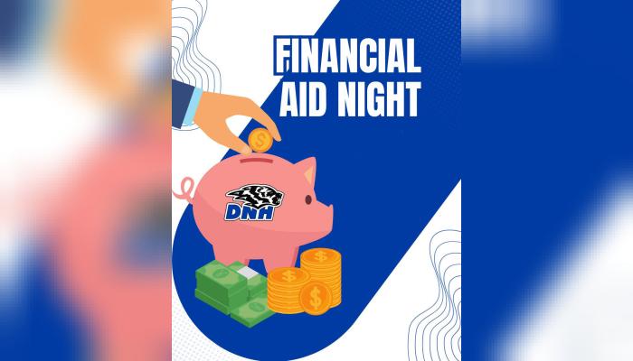 Financial Aid Night Promo (Photo courtesy of Dike-New Hartford Schools' Facebook)
