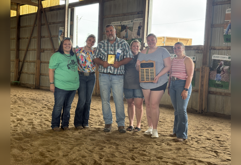 Derek Kruger receives Iowa State Fair's Hall of Fame award. Nominated by his daughter Gabby Kruger. 
