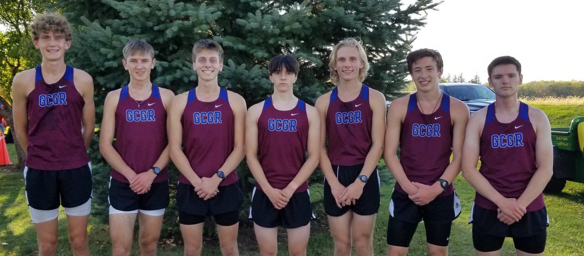 The Grundy Center/Gladbrook-Reinbeck boys cross country team made another appearance at the state meet in Fort Dodge in 2021. (Jake Ryder photo)